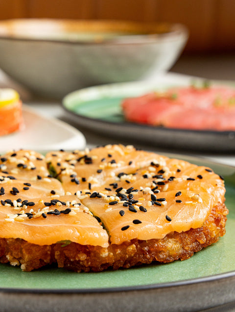 Sushi Pizza de Salmón