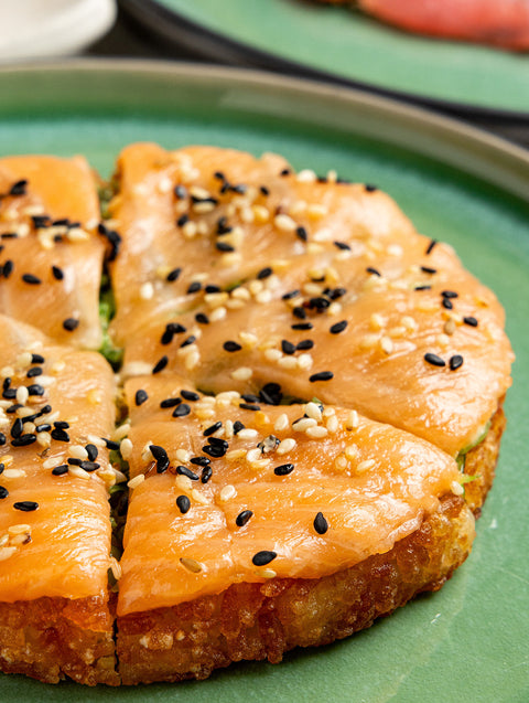 Sushi Pizza de Salmón